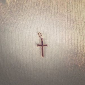 14K Rose gold Cross pendant✨✨